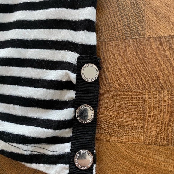 White House Black Market Black and White Striped Long Sleeve size Small π - Picture 3 of 7